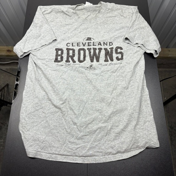 Cleveland Browns NFL Football T Shirt Gray Short Sleeve Adult - Picture 1 of 5